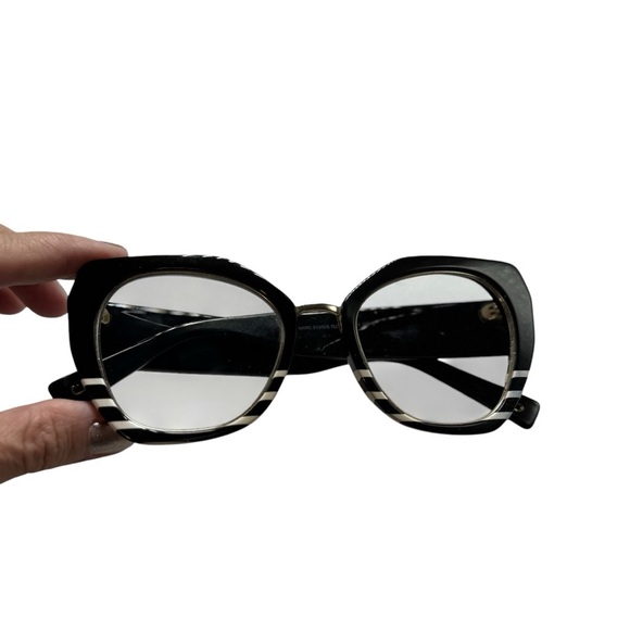 MARC By Marc Jacobs MARC 313/G/S 7LLFQ Black White striated cat eye frames - Picture 1 of 8
